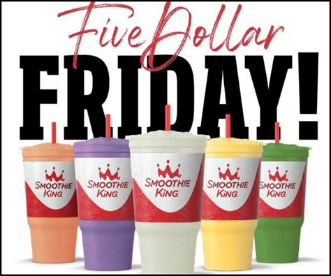 smoothie king 5 friday|smoothie king coupons bogo.